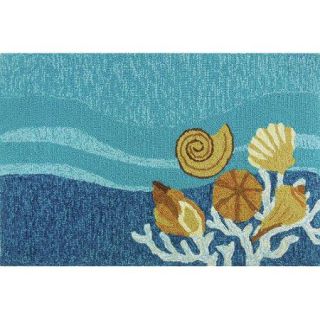 Homefires Shell Turquoise Area Rug