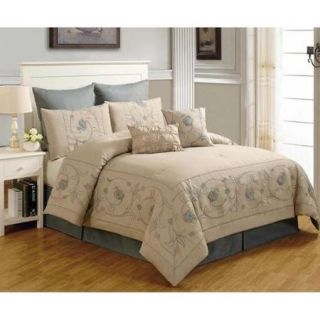 Beverly Linen 8 piece Comforter Set Queen