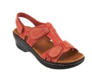 Clarks Leather Sandals w/Adjustability   Lexi Walnut —