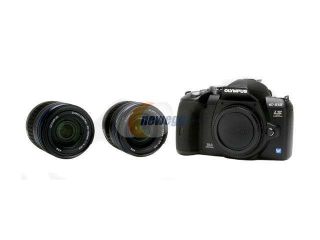 OLYMPUS EVOLT E 510 Black 10.0 MP Digital SLR Camera w/ZUIKO DIGITAL 14 42mm f/3.5 5.6 & 40 150mm f/4.0 5.6 Dual Lenses