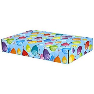 12.2(L)x 3(W)x17.8(H) GPP Gift Shipping Box, Classic Line, Colorful Balloons, 6/Pack