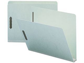 Smead 14910 Two Inch Expansion Fastener Folder, Straight Tab, Letter, Gray Green, 25/Box