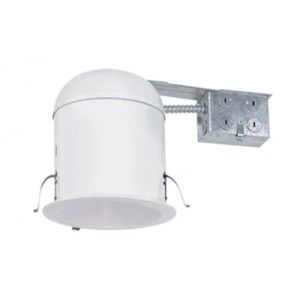 Liton LH7RICA Recessed Light Can, 120V 150W, 6" Remodel Housing, IC Airtight   White (Open Box Item)