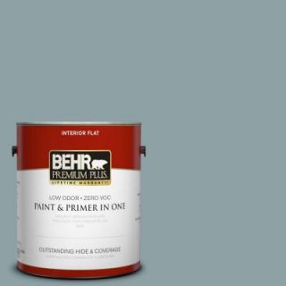 BEHR Premium Plus 1 gal. #N440 4 October Sky Flat Interior Paint 140001