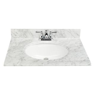 ESTATE by RSI Natural Marble Undermount Single Sink Bathroom Vanity Top (Actual: 31 in x 22 in)
