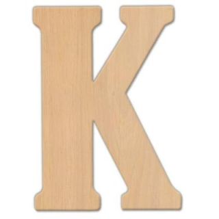 Jeff McWilliams Designs 15 in. Oversized Unfinished Wood Letter (K) 300314