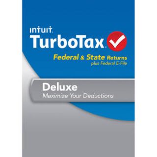 Intuit TurboTax Deluxe Federal + E File + State 2013 423091