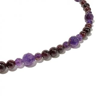 Jay King Amethyst and Garnet Bead Sterling Silver 42 3/4" Necklace   7503431