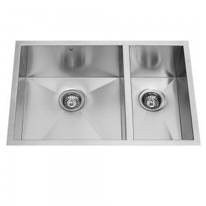 VIGO Industries VG2920BL Kitchen Sink, 29" Undermount 16 Gauge Double Bowl   Stainless Steel