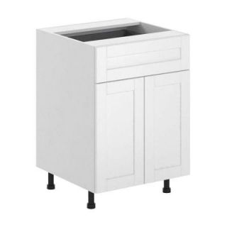 Fabritec 24x34.5x24.5 in. Amsterdam Base Cabinet in White Melamine and Door in White BD24.W.AMSTE