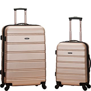 Rockland Luggage Melbourne 2 Pc Expandable ABS Spinner Luggage Set