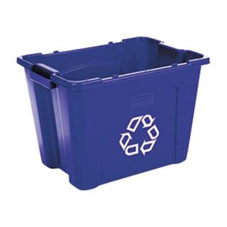 Rubbermaid Commercial Products 14 Gal Stacking Rectangular Curbside Recycling Bin
