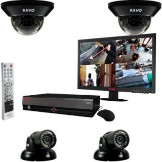 Revo 4 Channel 1TB DVR Surveillance System with (4) 700TVL 100 ft. Night Vision Cameras and 18.5 in. Monitor R44D2GT2GM18 1T