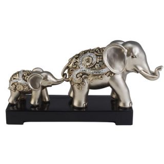 ORE Furniture 2 Piece Vine Elephant Figurine Set