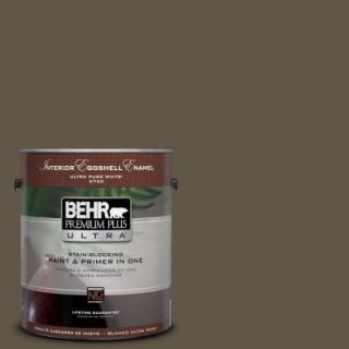 BEHR Premium Plus Ultra 1 gal. #720D 7 Winter Oak Eggshell Enamel Interior Paint 275301