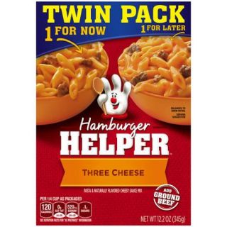 Betty Crocker? Three Cheese Hamburger Helper? Twin Pack 12.2 oz. Box