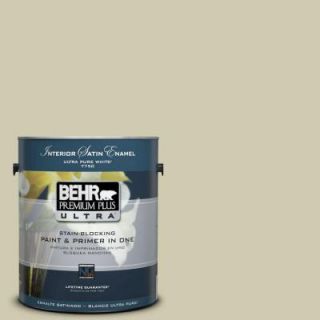 BEHR Premium Plus Ultra 1 Gal. #PPU9 18 Cilantro Cream Satin Enamel Interior Paint 775001