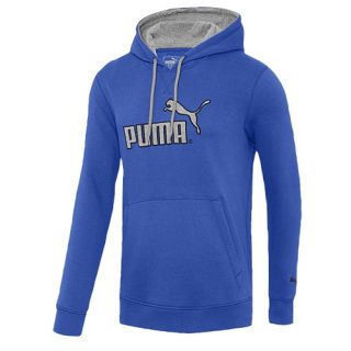 PUMA Puma Hoodie   Mens   Casual   Clothing   Black/Steel Grey Blueprint