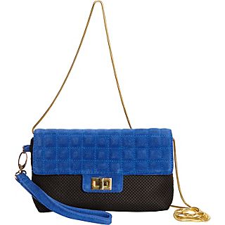 Whiting and Davis Quilted Suede Crossbody