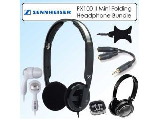 Sennheiser Black PX100 II 3.5mm Connector On Ear Headphone (Black)