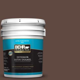 BEHR Premium Plus 5 gal. #N150 7 Chocolate Therapy Satin Enamel Exterior Paint 934005
