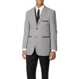 Falcone Mens Black Houndstooth 4 piece Vested Suit  