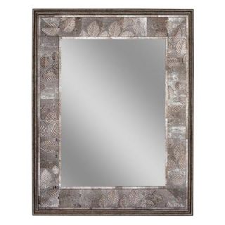 Deco Mirror Autumn Leaf 25.5 in. x 35.5 in. Framed Single Wall Mirror in Beige, Gold and Bronze 8954