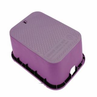 DURA 15 in. x 21 in. x 12 in. Deep Rectangular Valve Box in Purple Body Purple Lid 153