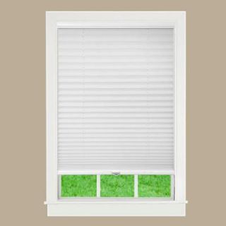 Perfect Lift Window Treatment White 1 in. Light Filtering Cordless Pleated Shade   34 in. W x 64 in. L (Actual Size: 34 in. W x 64 in. L ) QDWT340640