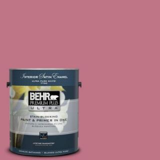 BEHR Premium Plus Ultra 1 gal. #110D 4 Rosily Satin Enamel Interior Paint 775301