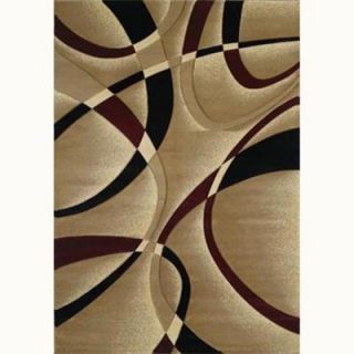 La Chic Burgundy 5 ft. 3 in. x 7 ft. 6 in. Contemporary Area Rug 510 21334 58