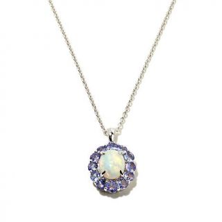 Colleen Lopez Welo Opal and Tanzanite Sterling Silver Pendant with 18" Chain   7656238