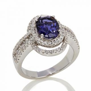 Victoria Wieck 2.16ct Iolite and White Topaz Sterling Silver Ring   7771209