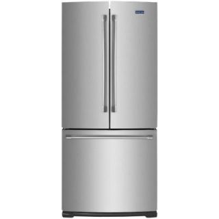 Maytag 30 in. W 19.7 cu. ft. French Door Refrigerator in Stainless Steel MFF2055DRM