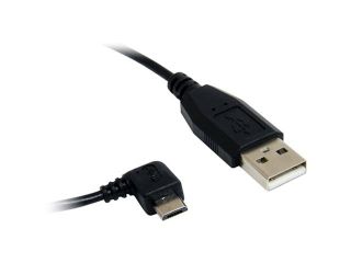 StarTech UUSBHAUB1RA 1 ft. Black USB to Right Angle MicroUSB Cable