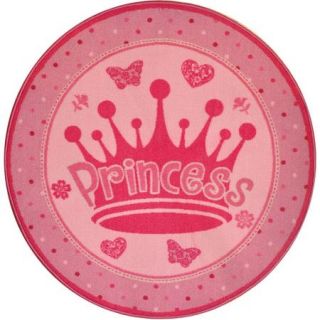 Mainstays Round Princess Accent Rug, Pink