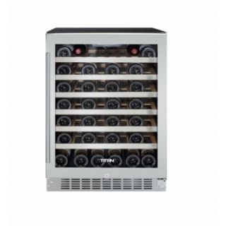 50 Bottle Single Zone Built In Wine Cooler by Titan Products, LLC