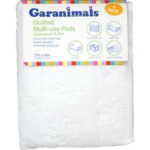 Garanimals   Quilted Waterproof Multi Use Crib Pad, 4 Pack