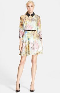 Ted Baker London Pretty Trees Print Belted Dress