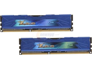 Team Zeus Blue 8GB (2 x 4GB) 240 Pin DDR3 SDRAM DDR3 1600 (PC3 12800) Desktop Memory Model TZBD38G1600HC9DC01