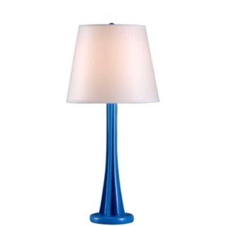 Kenroy Home Swizzle 27 in. Blue Table Lamp 32679BLU