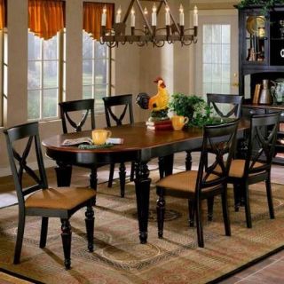 Northern Heights 5 Pc Dining Set in Black & Honey Finish