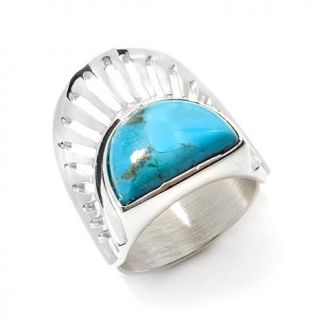 Jay King Half Moon Turquoise Sterling Silver Ring   7553431