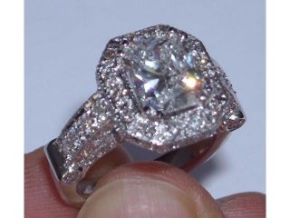 8.51 carat DIAMOND ENGAGEMENT RING BAND SET radiant cut