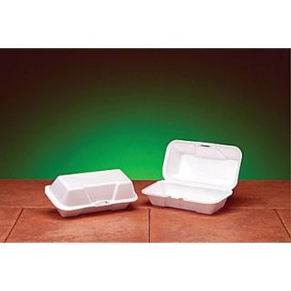 Genpak 21600 Hoagie Hinged Container, White, 3.06(H) x 4.19(W) x 8.44(D)