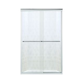 Sterling Finesse 44 in to 45.5 in W x 70.312 in H Silver Sliding Shower Door