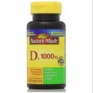 Nature Made Vitamin D 1000 IU Tablets 100 ea