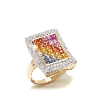 Rarities: Fine Jewelry with Carol Brodie 14K 2.8ct Invisible Set Multicolor Sap   8038434