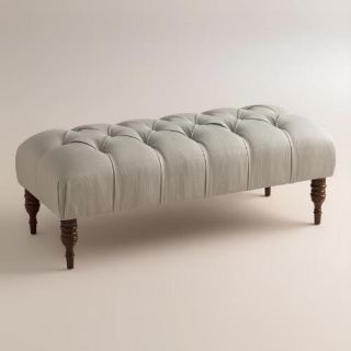 Textured Woven Clare Tufted Upholstered Bench