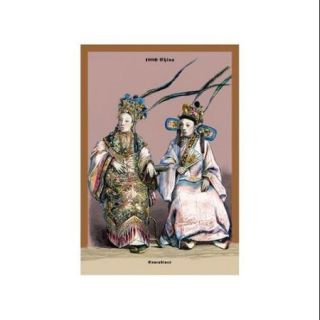 Chinese Concubines, 19th Century Print (Black Framed Poster Print 20x30)